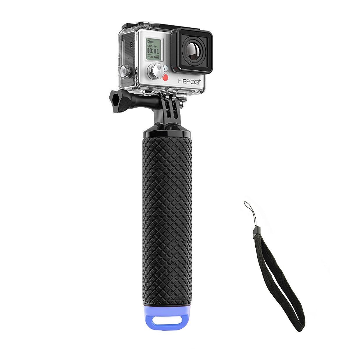 Mystery Waterproof Floating Hand Grip, Underwater Selfie Stick for Gopro Hero Session, Pro Cameras Float Handle, Scuba/Diving Action Camera Accessories (Blue)