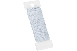 PATIKIL 24 Gauge, 38 Yard (115 Feet) Florist Wreath Wire for Crafts Flower Arrangement, White