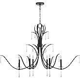 Quorum Lighting 620-6-59 Majesty Chandelier, 6-Light 360 Total Watts, Matte Black