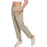 Cosmolle Womens Golf Pants Quick Dry Ultra Light Stretch Pockets Soft Workout Pants for Travel with Inside Drawstrings