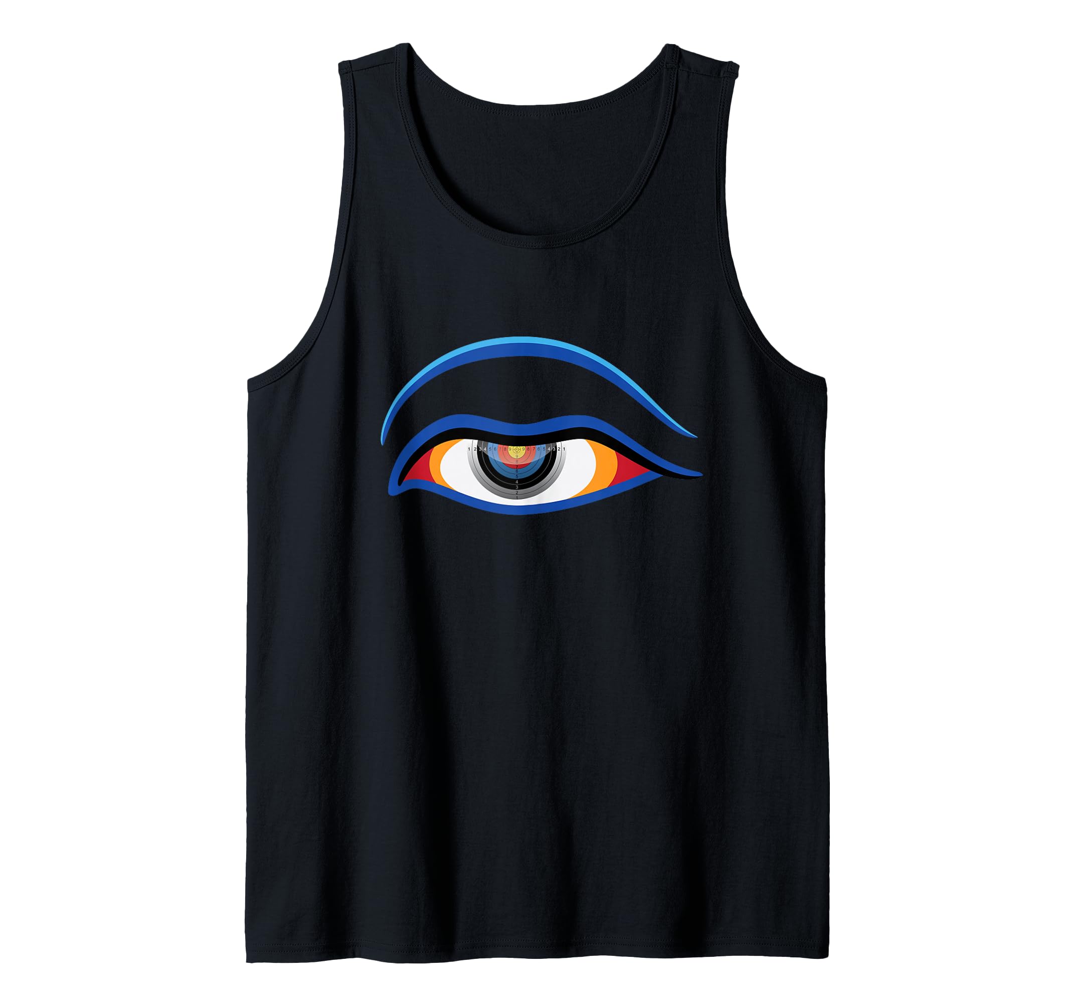 Archer Target Eye Longbow Focus Traditional Archery Bowman Tank Top