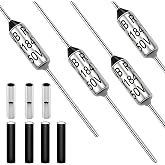 Tnisesm 10 Pcs 184 Degree Metal Thermal Cutoffs Thermal Fuse 10A 250V with Non-Insulated Butt Connectors(22-18 AWG) for Motor Transformer Electric Industrial Home Appliance 184&deg;+BN0.75