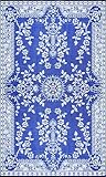 Mad Mats® Garland Indoor/Outdoor Floor Mat, 4 by 6-Feet, Blue and White