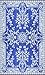Mad Mats® Garland Indoor/Outdoor Floor Mat, 4 by 6-Feet, Blue and White