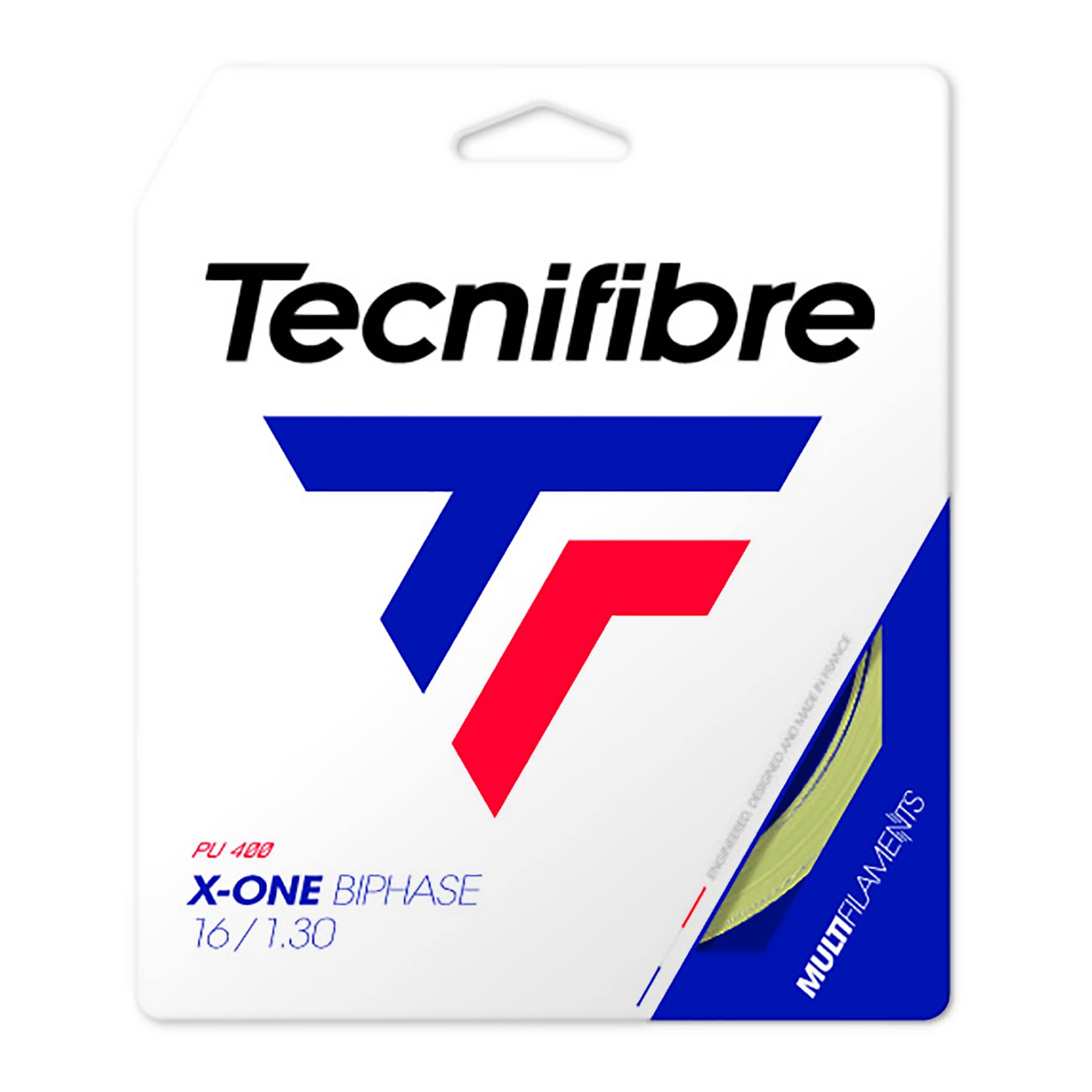 Tecnifibre X-One Biphase Tennis String 1.30mm Natural - 12m Set