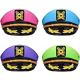 dodowin Captain Hat for Men Women Adjustable Sailor Hats Boat Cruise Yacht Rock Party Costume Beach Essential Hawaiian Outfit