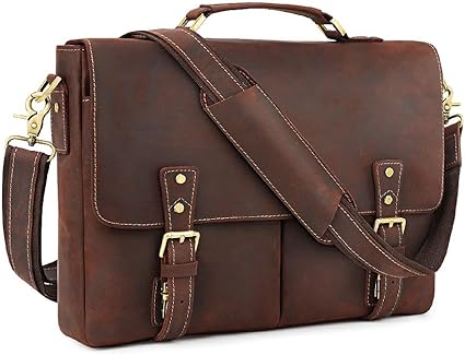 kattee crazy horse leather briefcase