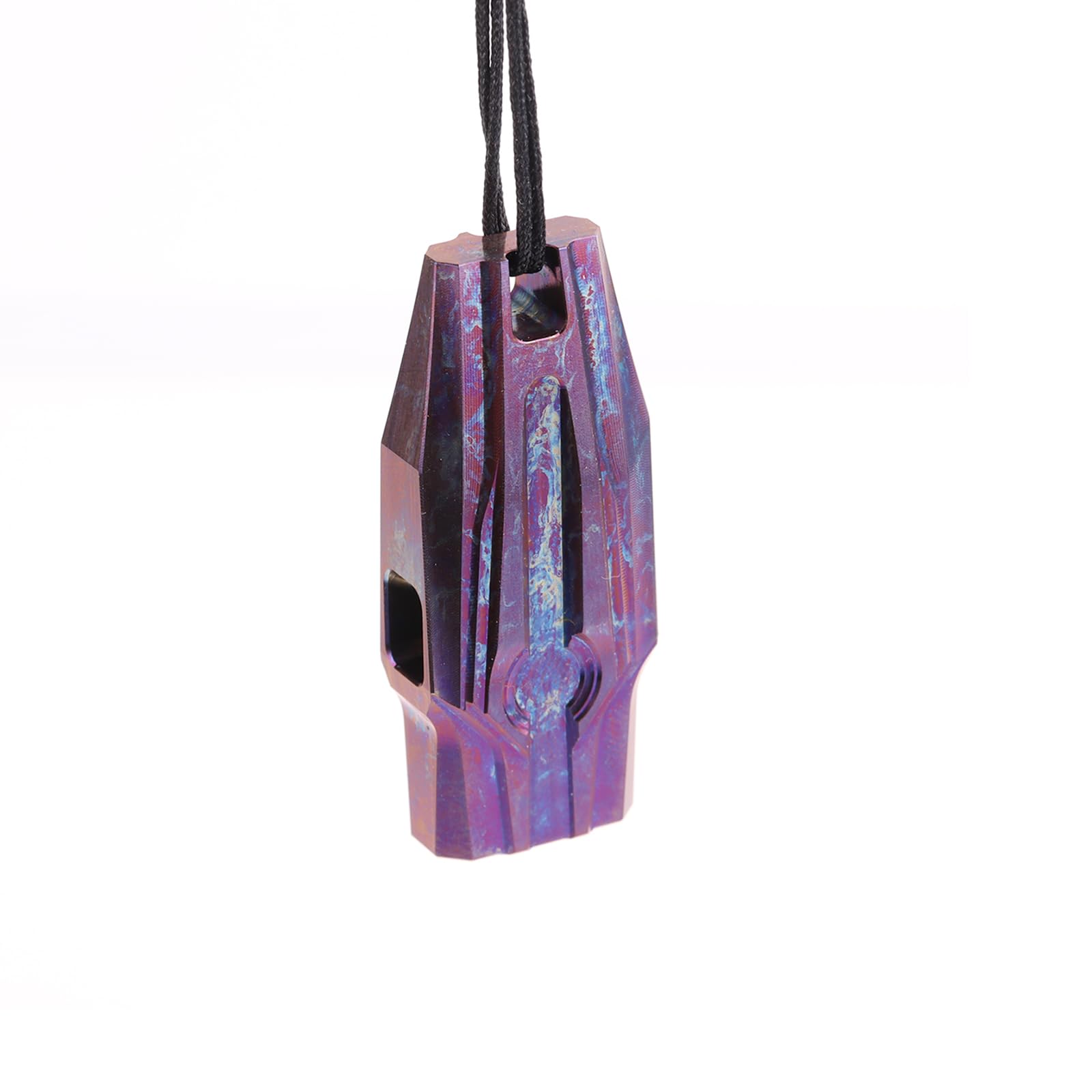 Emergency Whistles Titanium EDC Portable Whistle with Loud Sound up to 120 Decibels, Survival Whistle Keychain for Survival Hiking Camping Pet Training