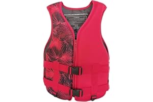 Adult Life Jacket Vest, Adjustable Breathable Swimming Buoyancy Aid, Lightweight Quick Dry for Kayaking Fishing Rafting Boati