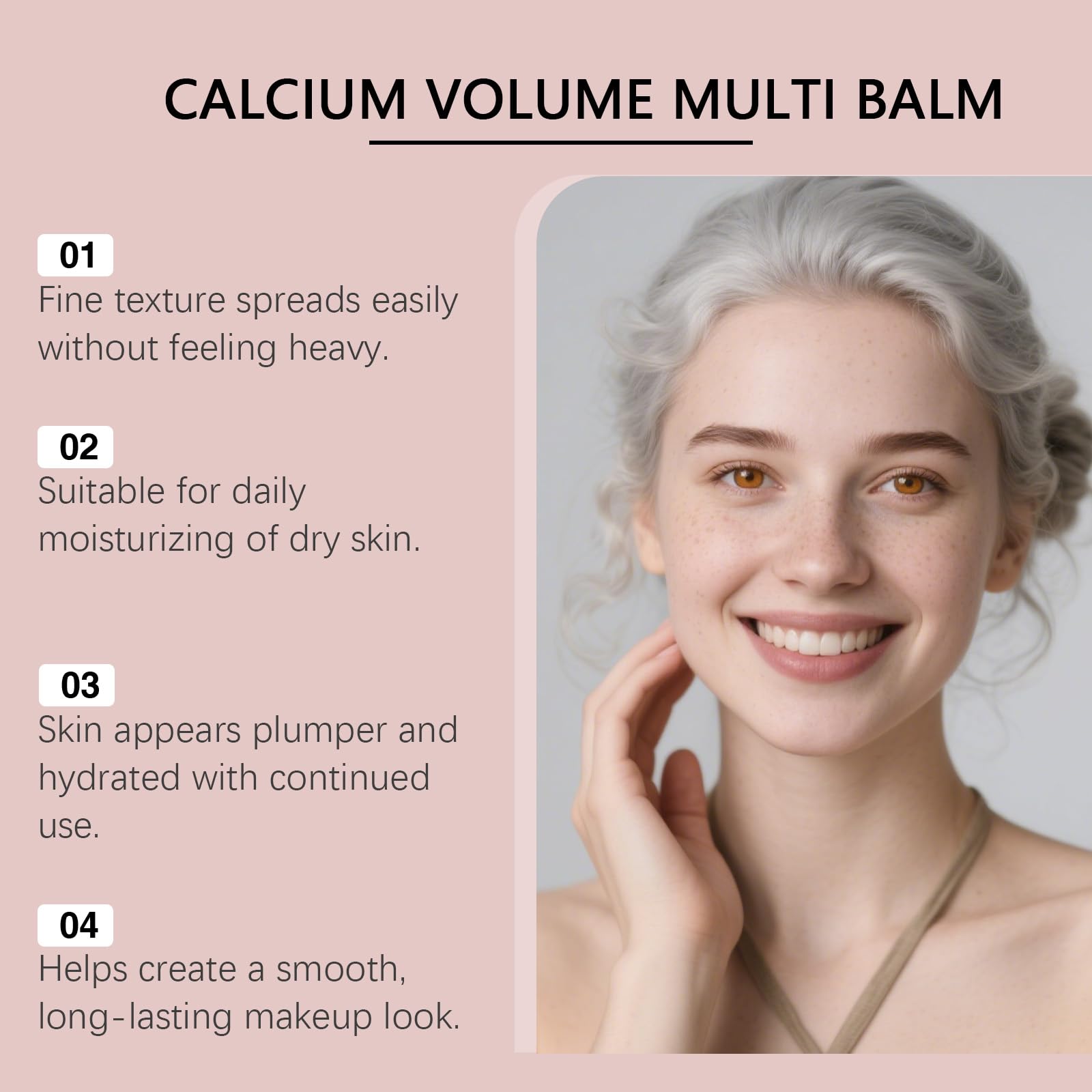 FullMeet Calcium Multi Balm, Calcium Volume Multi Balm, Wrinkle Core Stick, Korean Collagen Moisturing Stick, Anti-aging, Hydrating, Firming Skin, Suitable for Eyes, Neck, Face, 9g