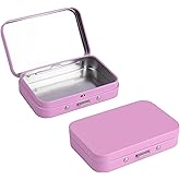 LIGHUFEIC 2Pack Dental Floss Portable Case with Mirror,Refillable Portable Floss Pick Holder Container,Small Floss Dispenser for Travel, Dates,Dinners and Hotels(Pink)