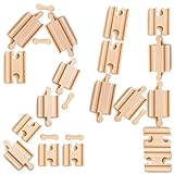 Playful Pupilz 24 pcs Wooden Train Track Connectors