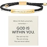 72ore God Is Within Her She Will Not Fall Bracelet Bible Verse Bracelets Psalm 23 Bracelet Inspirational Christian Faith Gifts for Women Trendy