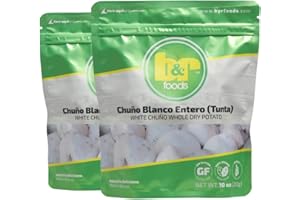 B&R Foods™ Chuño Blanco Entero (Tunta) / White Chuño Whole Dry Potato – Andean Dehydrated Potato | Authentic Bolivian Flavor | Gluten-Free, Vegan, Non-GMO, 10 oz. (283 g.) Doy Pack (Pack of 2)