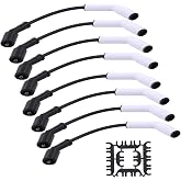 MOTOKU 8mm Ceramic Boot Spark Plug Wire Harness Set 9070C | for GM LS1 LS2 LS3 LS6 LS7 LT1 LT4 LT Engines Terminals, for Chevrolet Corvette Camaro Extreme 9000 Ceramic Wiring