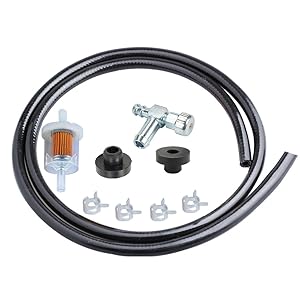 HIPA 33/64" Fuel Tank Shut Off Valve + Fuel Filter for MTD Troy Bilt Cub Cadet Toro Craftsman Generac Portable Generator Lawn Mower Snow Blower