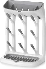 OXO Tot Space Saving Drying Rack – Upright, 9 Hooks, Removable Tray view 1