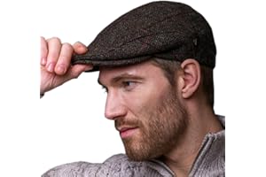 MUCROS WEAVERS Irish Tweed Trinity Flat Cap, 100% Tweed, Made in Ireland