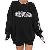 Weripoah Book Sweatshirts for Women Oversized Bookish Reading Sweatshirt Teacher Long Sleeve Shirts Graphic Pullover Tops