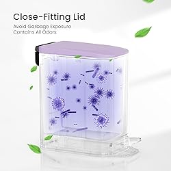 Cesun Small Bathroom Trash Can with Lid Soft