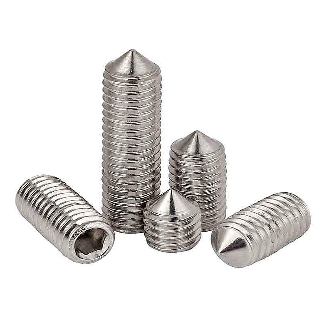 ANSIEDIO Cone Point Grub Screws, 304 Stainless Steel Hex/Allen Key Socket Cone Point Grub Set Screws, M12×25mm,3 pcs - Image 5