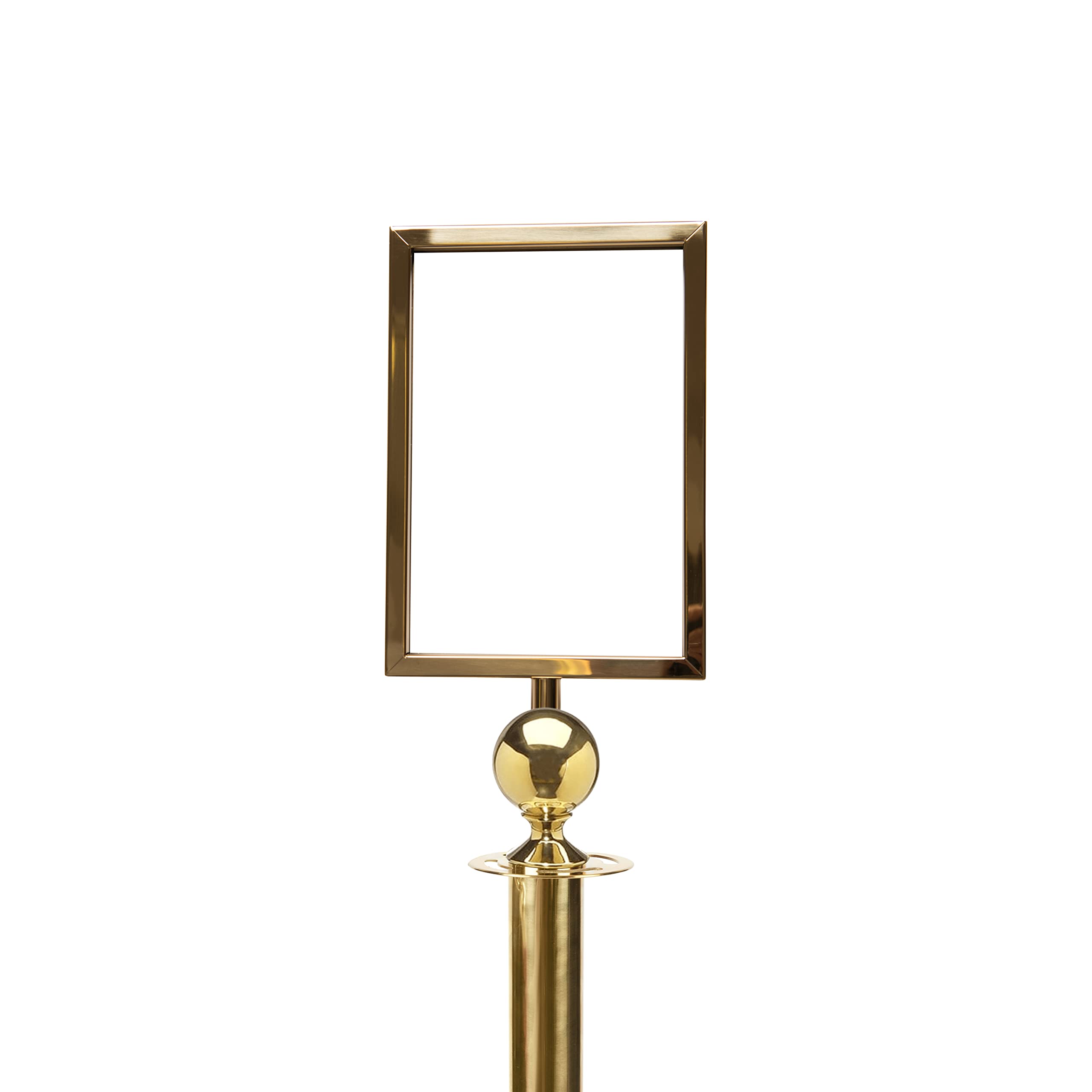 Sign Holder - Ball Head - for Delivery Stand - Basic Ball Top - Cord Stand (Brass)