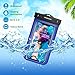 MoKo Waterproof Phone Pouch Holder, Underwater Cellphone Case Dry Bag with Lanyard Armband Compatible with iPhone 14 13 12 11 Pro Max X/Xr/Xs Max/SE 3, Samsung S21/S20/S10/S9, Blue