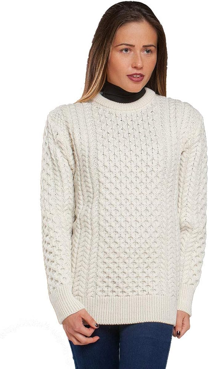 burnt orange cable knit jumper