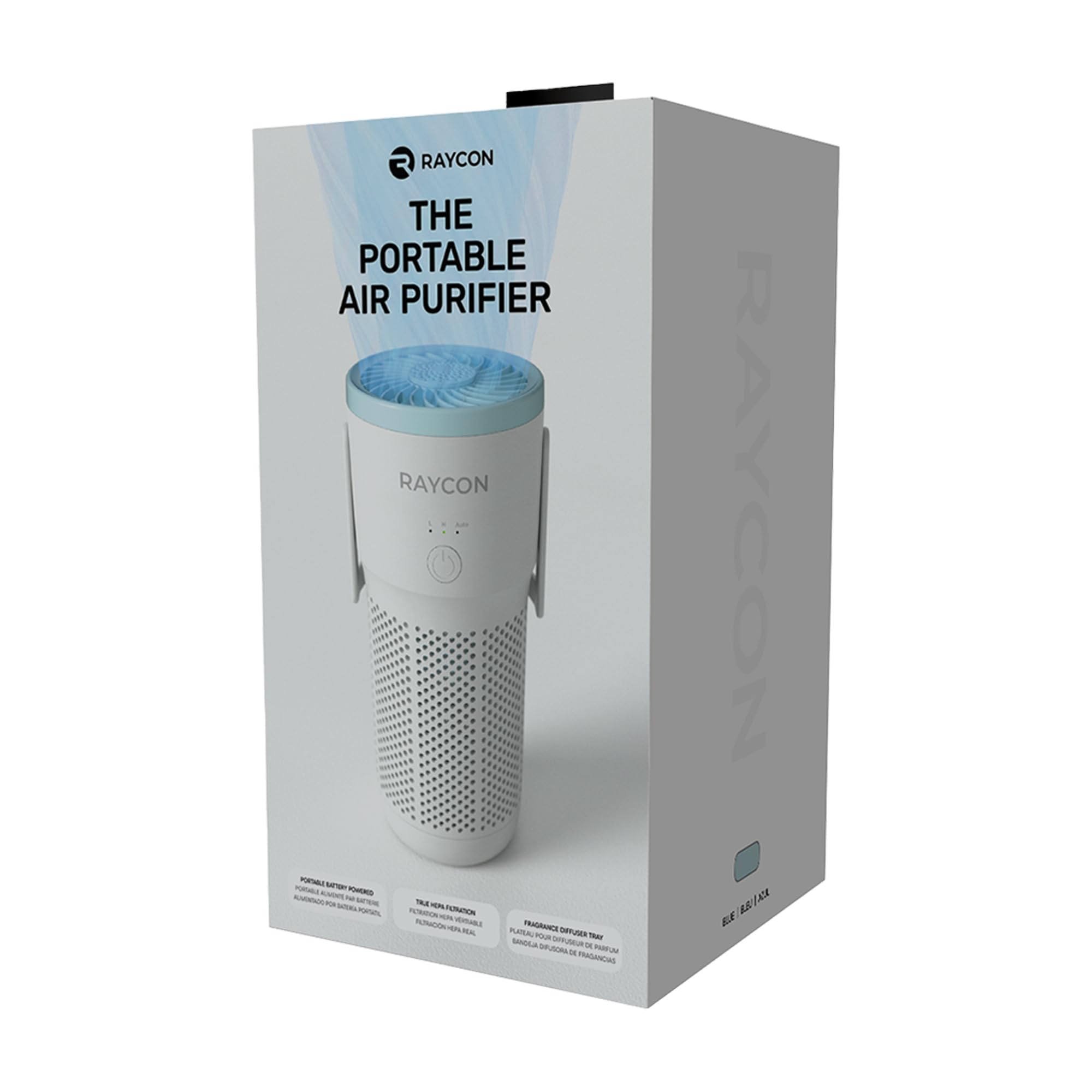 Raycon Portable Air Purifier, H13 Replaceable Hepa Filter, Adjustable Speeds, 2-in-1 Fragrance Diffuser and Air Purifier, Living Essentials (White)