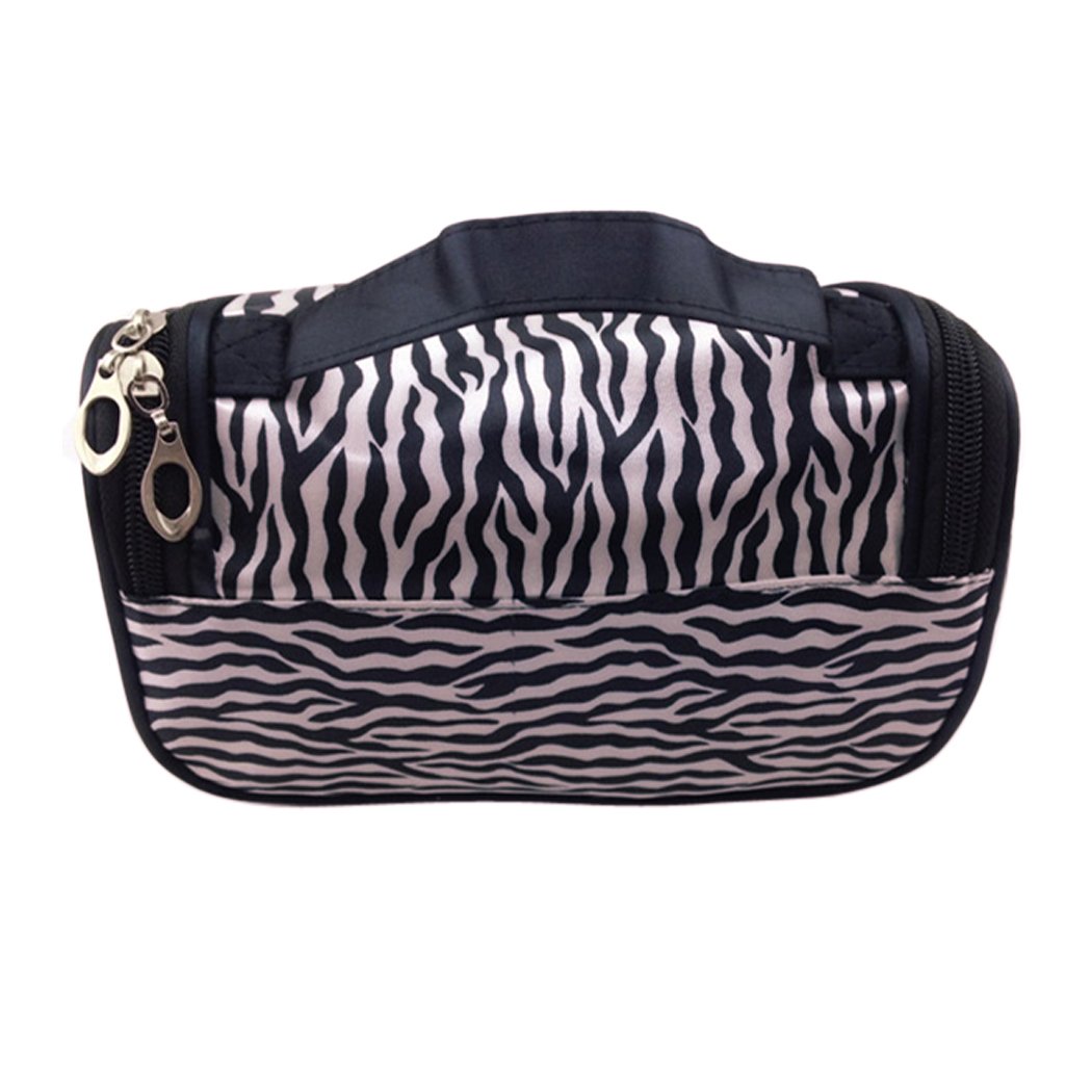 Flagup Leopard Makeup Bag, Women Cosmetic Nail Art Tool Bag Makeup Case Toiletry Holder Storage Pouch Great for Travel