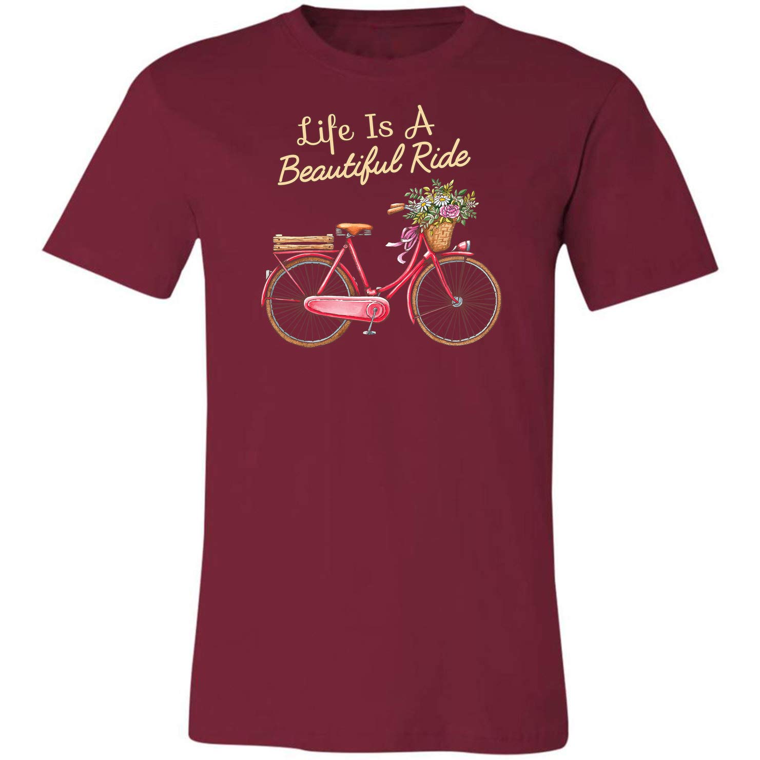  Life Is A Beautiful Ride Bicycling Cycling Gift T Shirt