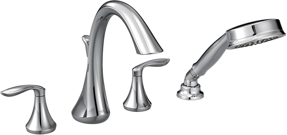 Moen T944 Eva Two Handle Deck Mount Roman Tub Faucet Trim Kit With