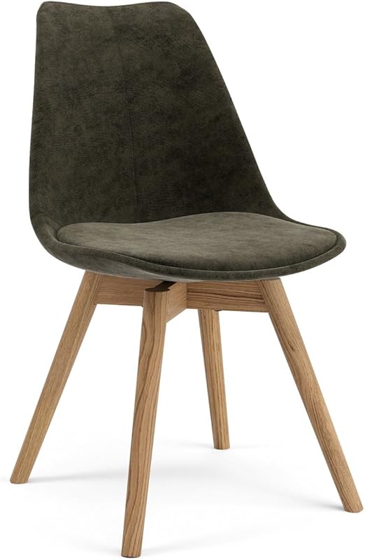 Designbotschaft Scandi Deluxe Stuhl Grau Braun Eiche Esszimmerstuhle 1 Stck Amazon De Kuche Haushalt
