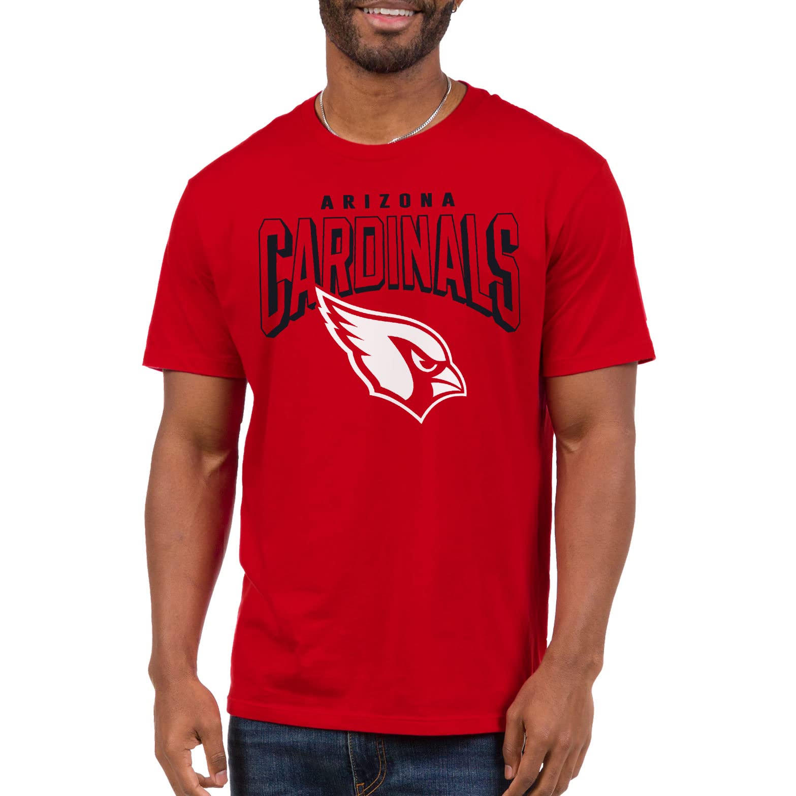 Junk Food Clothing x NFL - Arizona Cardinals - Bold Logo - Unisex Adult Short Sleeve Fan T-Shirt for Men and Women - Size 3X-Large Image