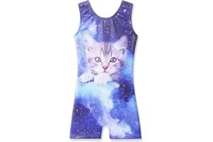 BAOHULU Gymnastics Leotards for Girls Kids Sparkle Tank Biketards with Shorts Dance Outfit