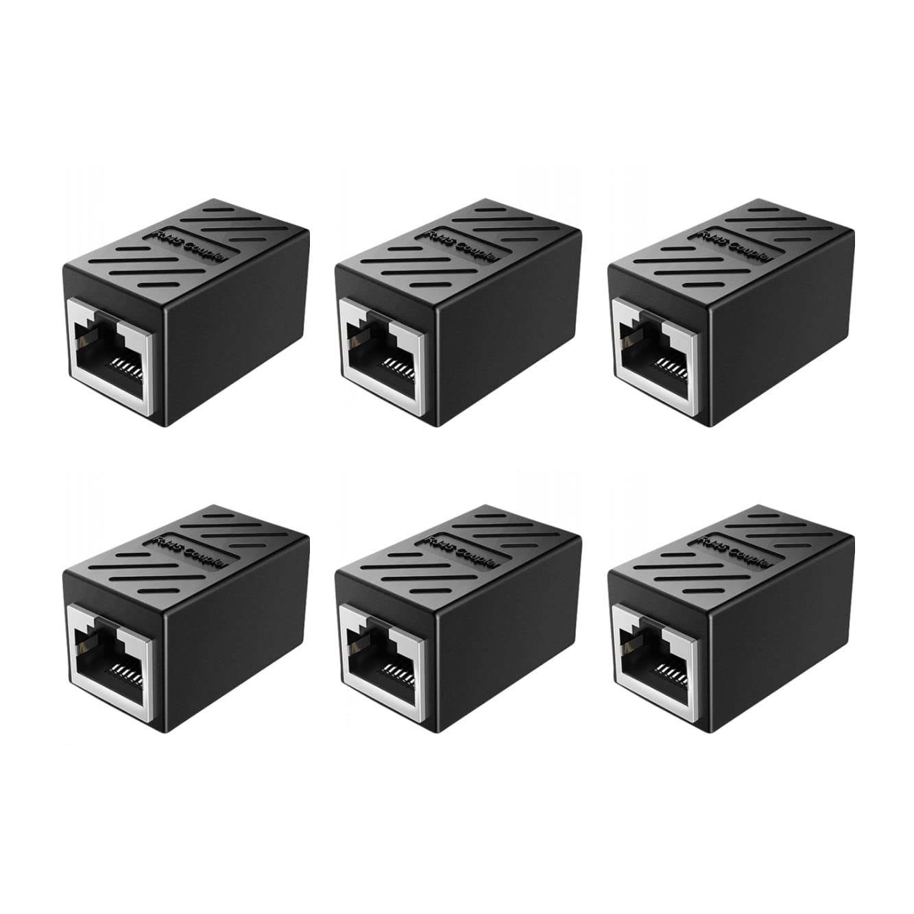 JZK 6PCS RJ45 Coupler, lan cable coupler Cat8 Cat7 Cat6 Cat5e Cat5, extension connector for extending ethernet cables, female to female ethernet coupler adapter