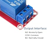 AEDIKO 4pcs Relay Module 5V 1 Channel With Optocoupler Isolation High/Low view 3