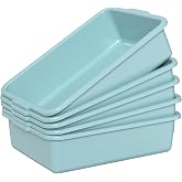 Neadas 8 L Plastic Bus Tubs, Plastic Commercial Bus Boxes, Mint Green, 5 Packs