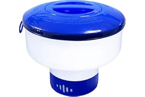 BOTINDO Pool Chemical Dispenser Strong Floating Pool Chlorine Dispense Tablets Holder for Bromine up to 3 inches Adjustable Flow Vents Floater for Indoor & Outdoor Swimming Spa Pools