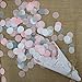 Mybbshower Pink Gray White Paper Confetti for Baby Girl Shower Birthday Table Decor 5000 Pieces