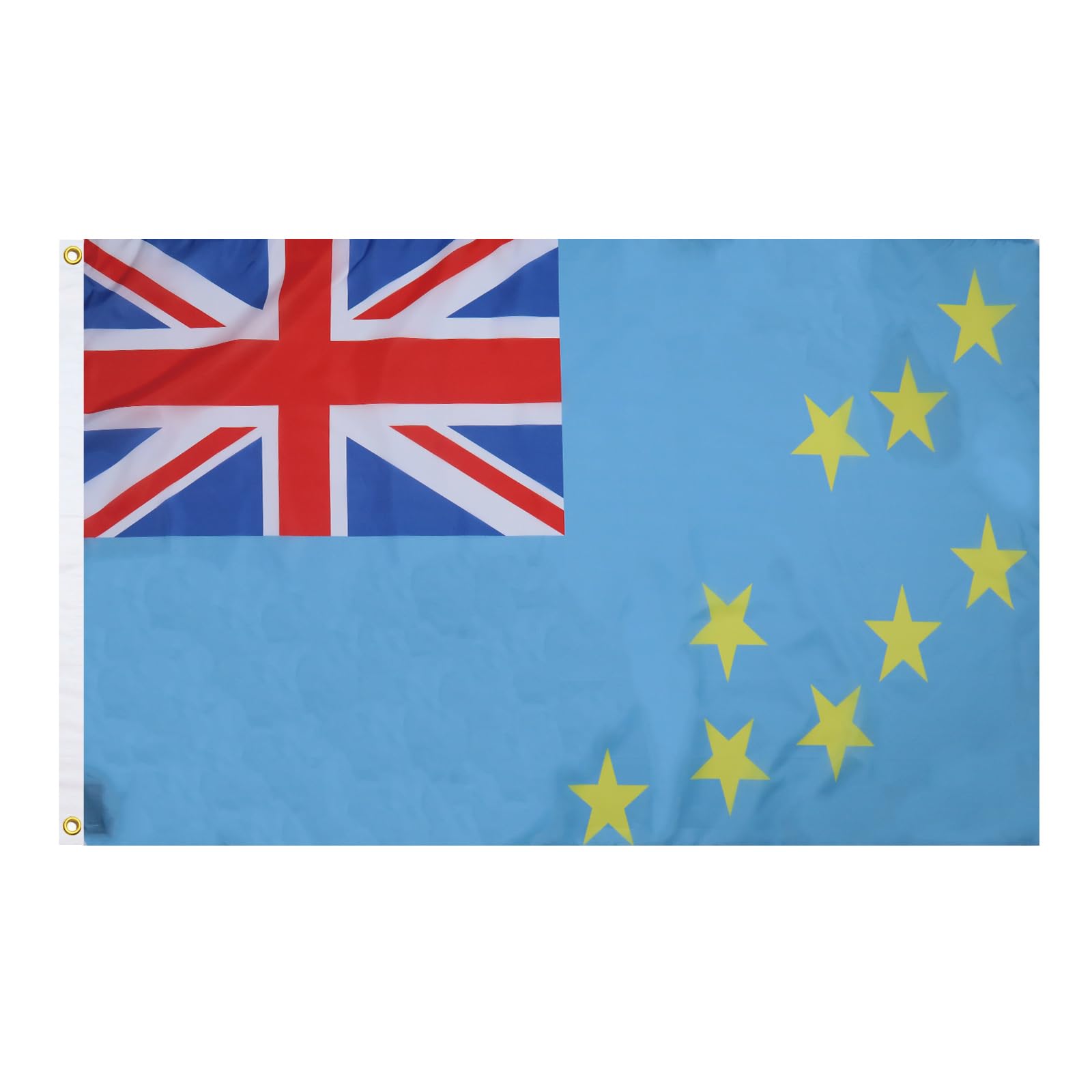 AZ FLAG - Tuvalu Flag - 2x3 Ft - 100D Polyester Tuvaluan Banner with Two Metal Grommets - Fade Resistant - Vivid Colors - 2' x 3' Feet - 90x60 Cm — image 1