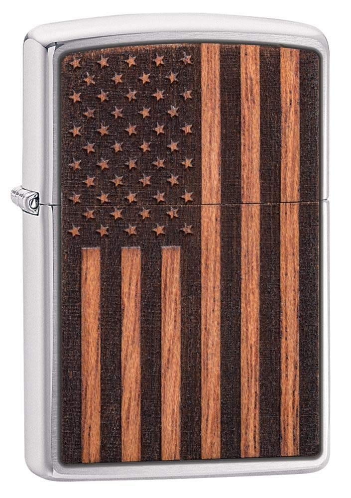 Zippo Woodchuck USA American Flag Pocket Lighter, Multi, One Size