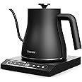 Jocuu Gooseneck Electric Pour Over Kettle with Temperature Control, Tea & Pour Over Coffee Kettle, Stainless Steel, Auto Shutoff Boil-Dry Protection, 0.8L, Matte Black