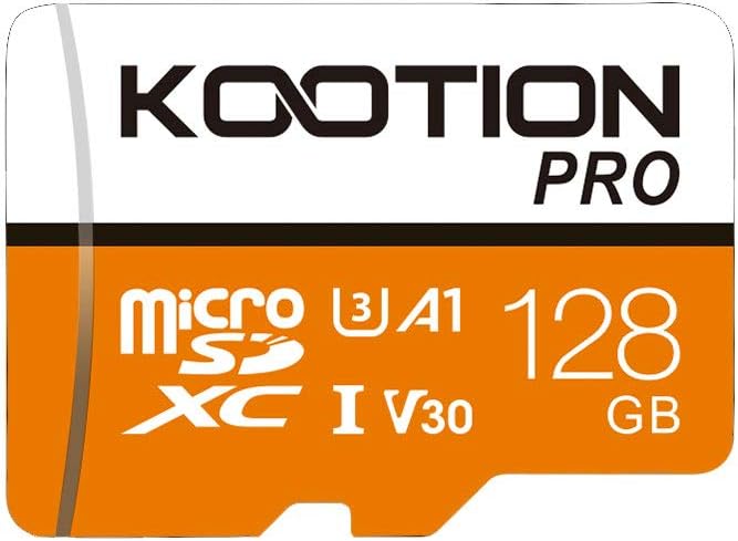 KOOTION 128 GB Micro SD Card, 4K Camera Pro, UHD Video for GoPro Action Camera, Drone, Smartphone