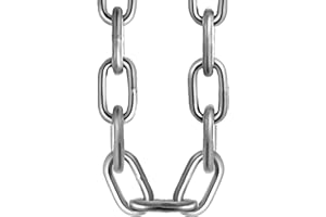 Stainless Steel Link Chain, Ekunbuy 304 Stainless Steel Link Proof Coil Chain Heavy Duty Chains Cable Safty Towing Chain for Trailer Swing Hanging Anti-Theft