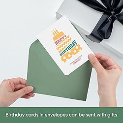 50 Pieces Sage-Green A7 Envelopes with Gold
