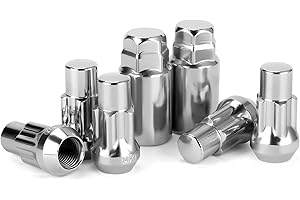 MEILUNBS M14x1.5 Wheel Spline Lock Lug Nuts - 1.77" (45mm) Tall, 3/4" (19mm) Hex Socket Wrench Size, 5 Locks with 2 Keys