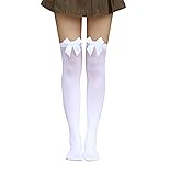 Bestjybt Women's Satin Bow Stockings Thigh High
