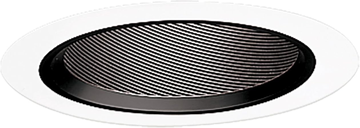 Halo Recessed 498p 6 Inch Baffle Slope Ceiling Trim With Black