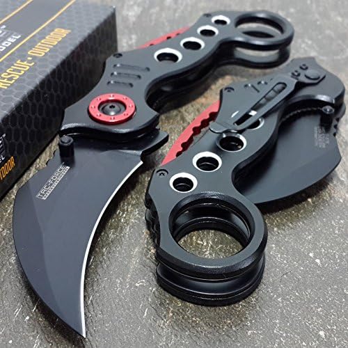 TAC FORCE Spring Assisted Pocket Knives KARAMBIT CLAW BLACK Blade Tactical Knife